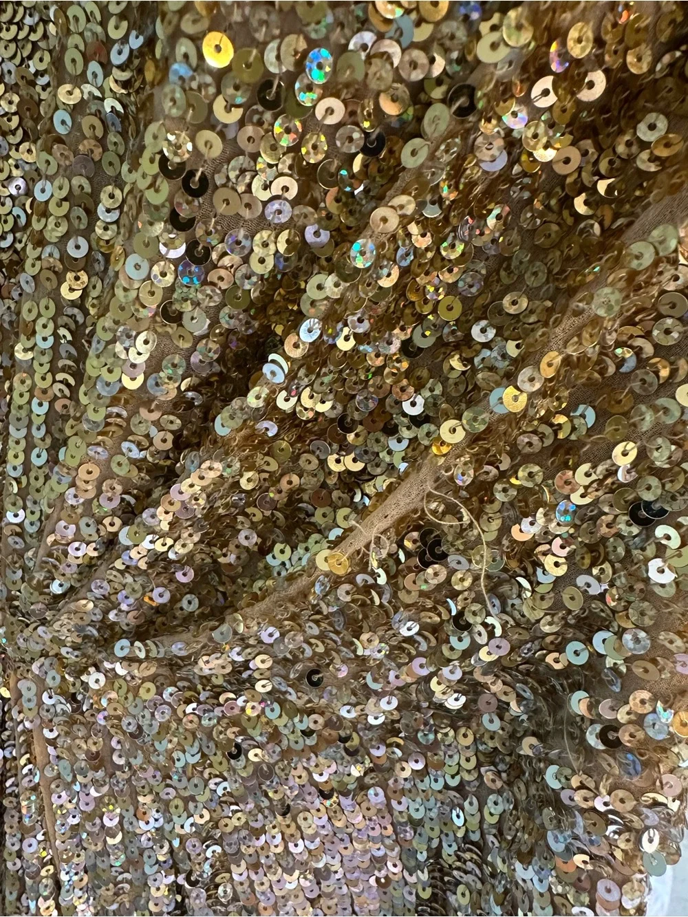 Jovani Gold Sequin Mini Dress